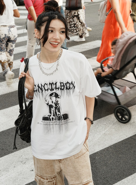 KencilBox千笔盒子潮流原创街舞街头头像短袖T恤男女同款白黑红色