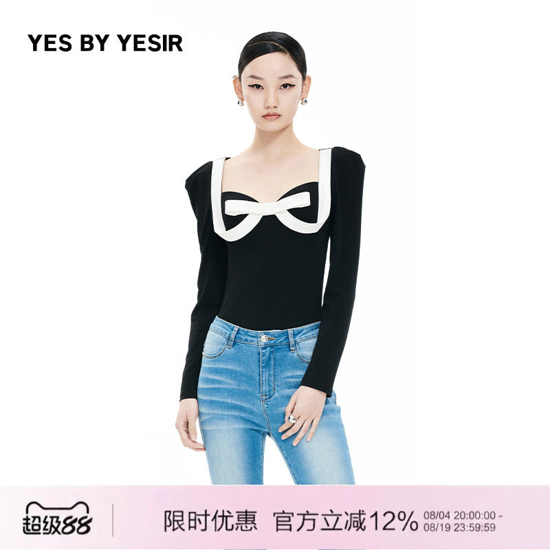YESBYYESIR轻解构蝴蝶结上衣