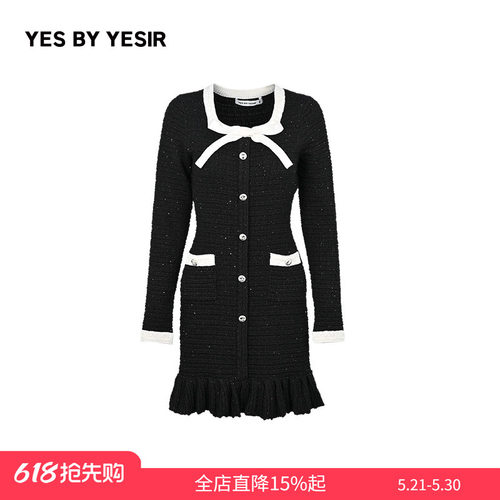 YESBYYESIR闪耀派对针织连衣裙