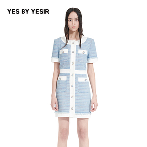 YES BY YESIR叶谦原创设计师夏女裙子missy牛仔香风连衣裙