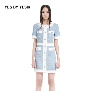 YES YESIR叶谦原创设计师夏女裙子missy牛仔香风连衣裙