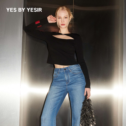 YESBYYESIR解构蝴蝶结上衣