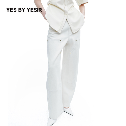 YESBYYESIR鎏金弯刀牛仔裤
