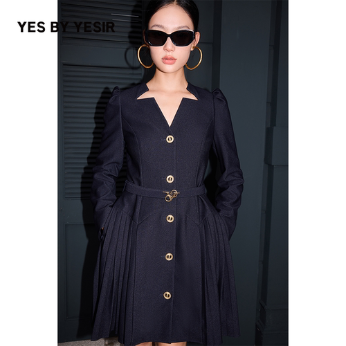 设计师星际领航员仿牛连衣裙