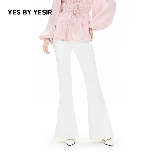 YESBYYESIR白月光扇褶喇叭裤
