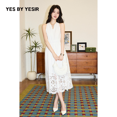 设计师原创南法庄园蕾丝连衣裙