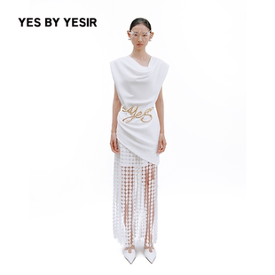 波卡尔圆点荡领长连衣裙 YESIR叶谦原创设计师26春夏新款 YES