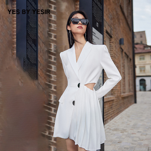 YESIR叶谦原创设计师西装 亲爱 YES 连衣裙 仇敌&关晓彤同款