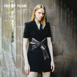 蛮好的人生&亲爱的仇敌同款YES BY YESIR叶谦蝴蝶结西装连衣裙