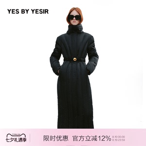 雅典娜雕塑酷型长羽绒服
