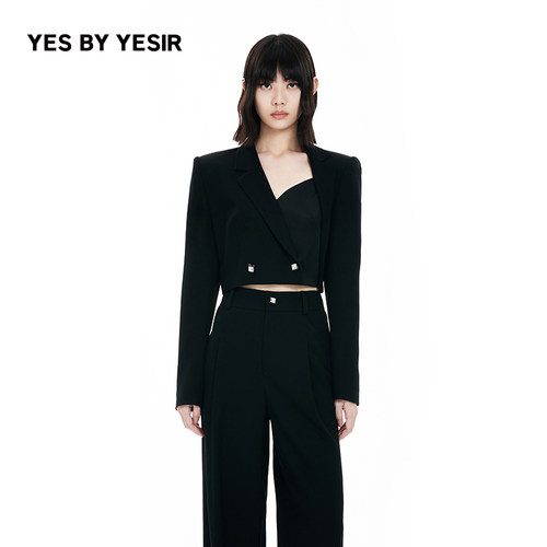 女杀手轻解构短款西服外套
