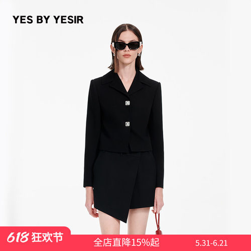 YESBYYESIR轻解构不对称短裤