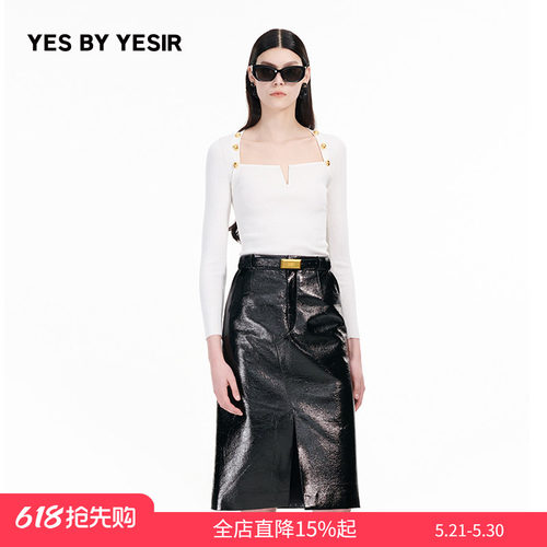 YESBYYESIR玲珑千金针织套头衫