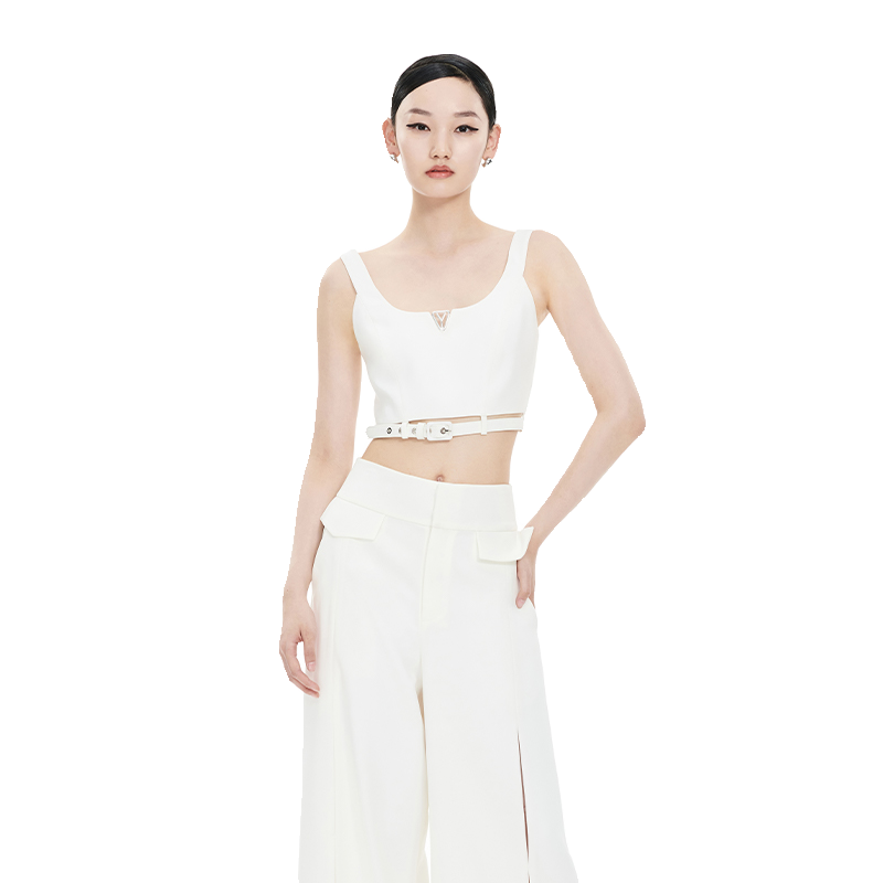 赵露思同款YES BY YESIR叶谦原创设计师夏女Y心思收腰背心