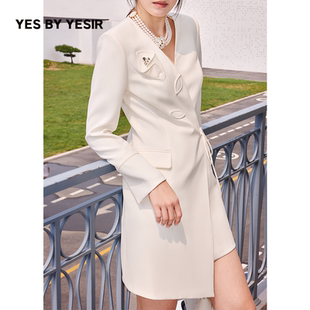 马蹄莲梦露西服连衣裙 YESIR叶谦原创设计师2025年秋新款 YES