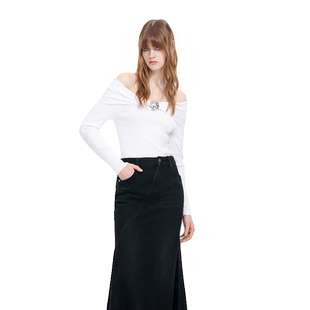 YES BY YESIR叶谦原创设计师秋新款白维纳斯女神针织衫套头衫