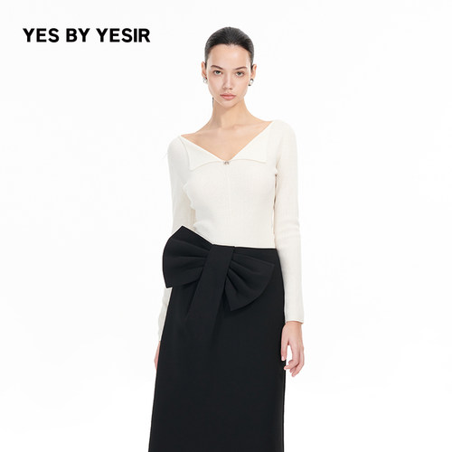 YESBYYESIR读懂我开页针织衫