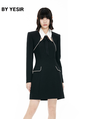 王玥婷同款 YES BY YESIR叶谦原创设计师24春新款学院超短外套