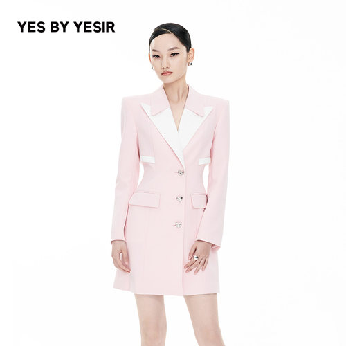 YESBYYESIR浪漫樱花马甲连衣裙