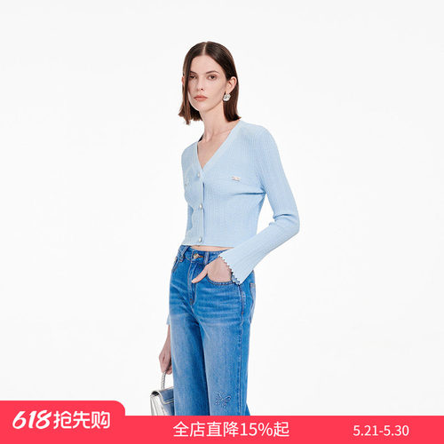 YESBYYESIR蓝色海域针织开衫