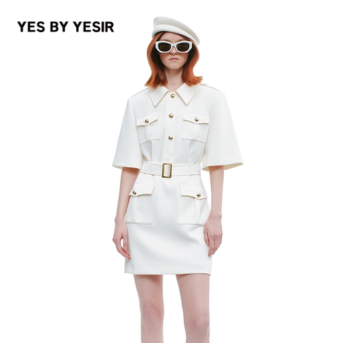 YESBYYESIR静奢军旅连衣裙
