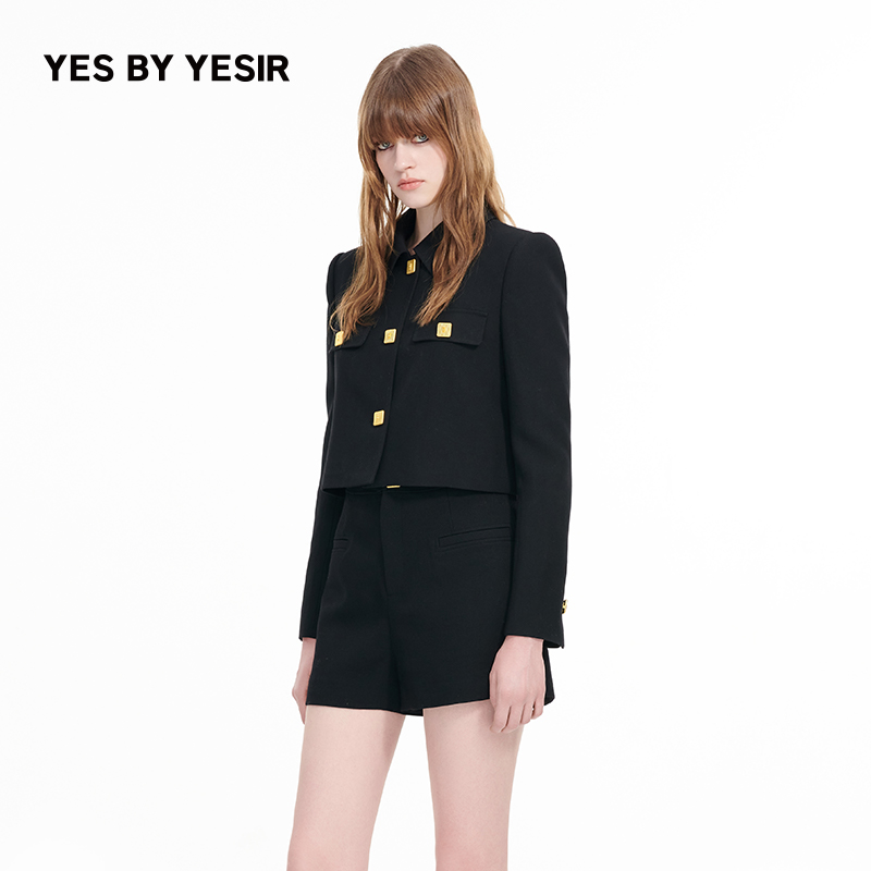 YESBYYESIR玲珑少女羊毛外套