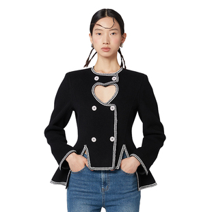 黑色甜心双排扣外套 YESIR叶谦原创设计秋新品 YES