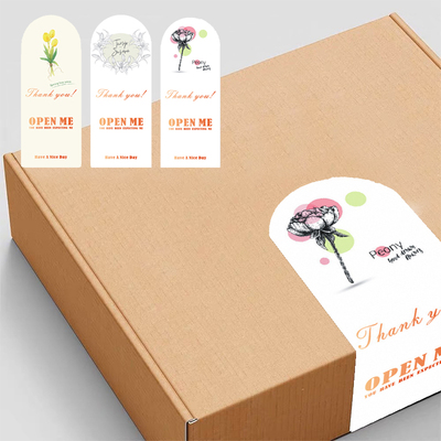 小清新花朵飞机盒封口贴