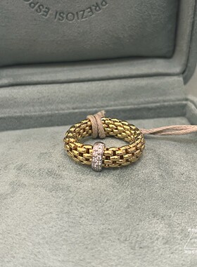 FOPE VENDOME系列半钻编织弹性戒指男女同款 巴黎萌猫正品代购