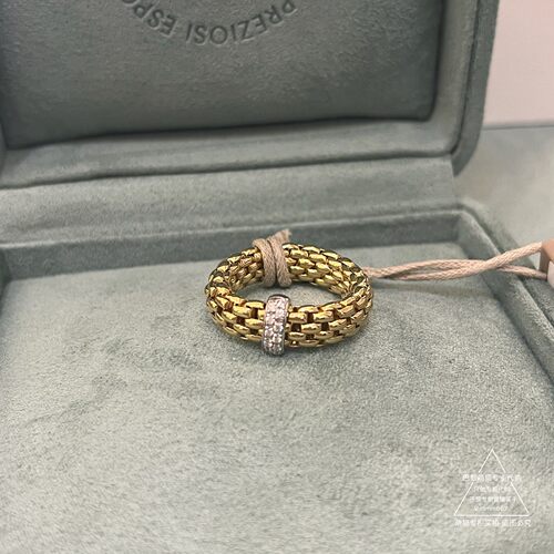 FOPE VENDOME系列半钻编织弹性戒指男女同款 巴黎萌猫正品代购