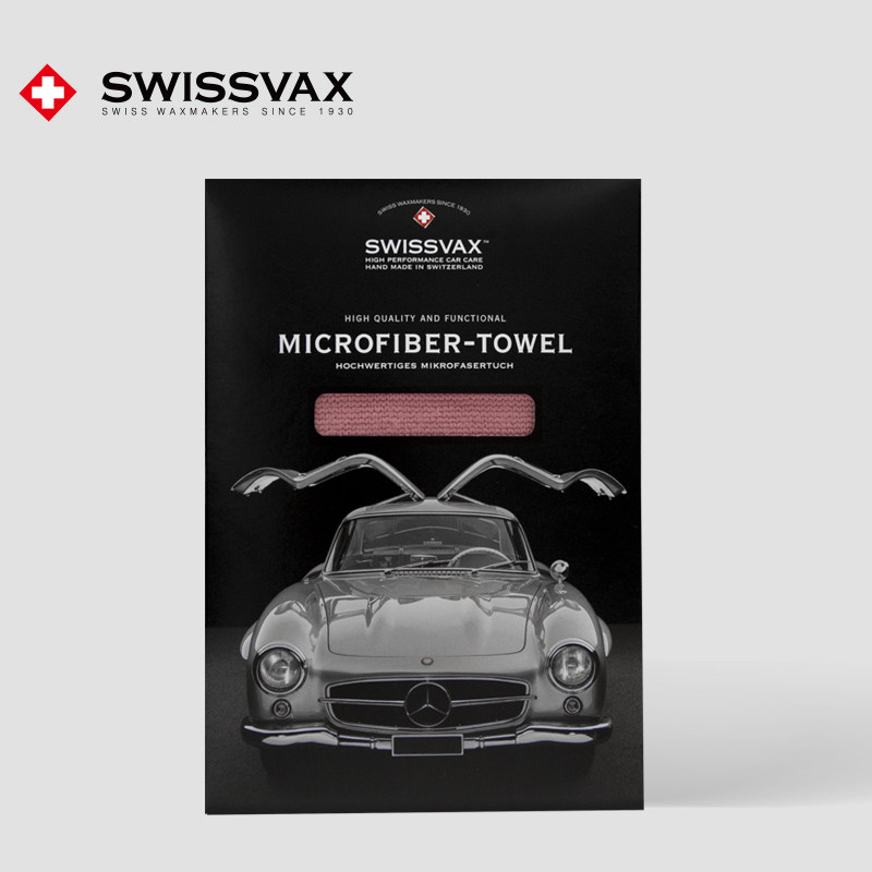 SWISSVAX超细纤维抛光布擦车毛巾汽车专用擦拭布洗车打蜡工具粉色