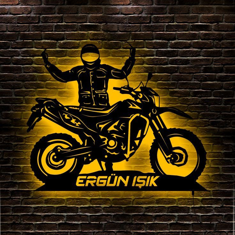 汽车摩托车艺术装饰墙挂定制金属装置空间美学搭配设计灯光控感应