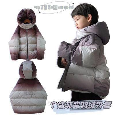 渐变色加厚羽绒服啦芙莱潮酷保暖
