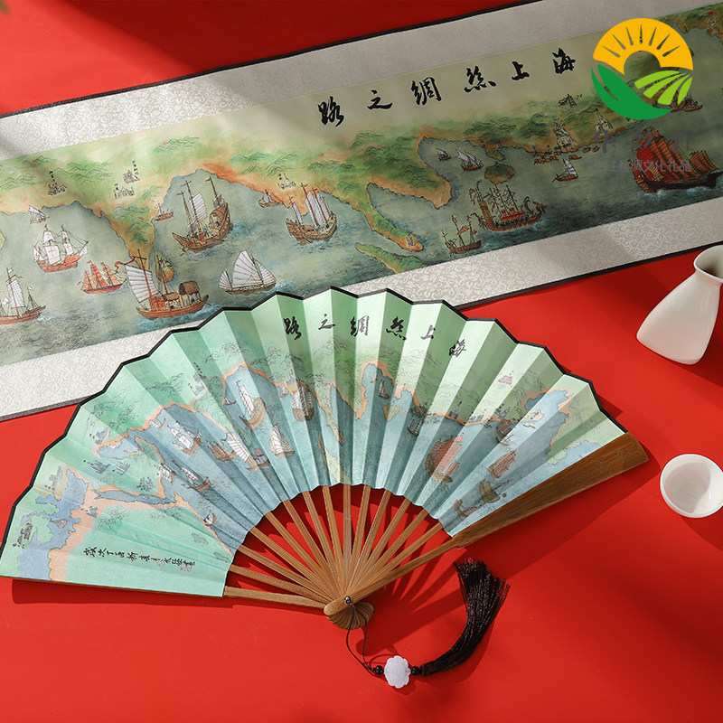 西安文创中国特色礼品送老外丝绸之路丝绸卷轴画装饰画外事伴手礼