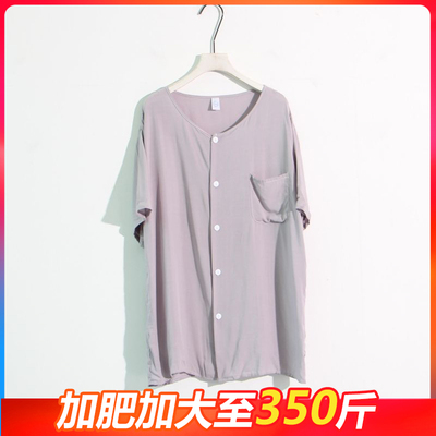 短袖开衫中老年人加肥加大T恤