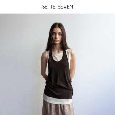 SETTE SEVEN·针织挂脖上衣