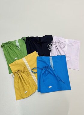 SETTE SEVEN·日常出彩 彩色蕾丝拼接束口帆布包包