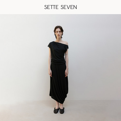 SETTE SEVEN·结构针织连衣裙