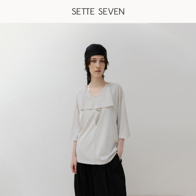 SETTE SEVEN·前后两穿荡片套头T恤