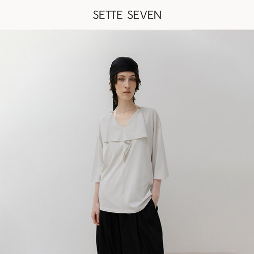 SETTE SEVEN·前后两穿荡片套头T恤
