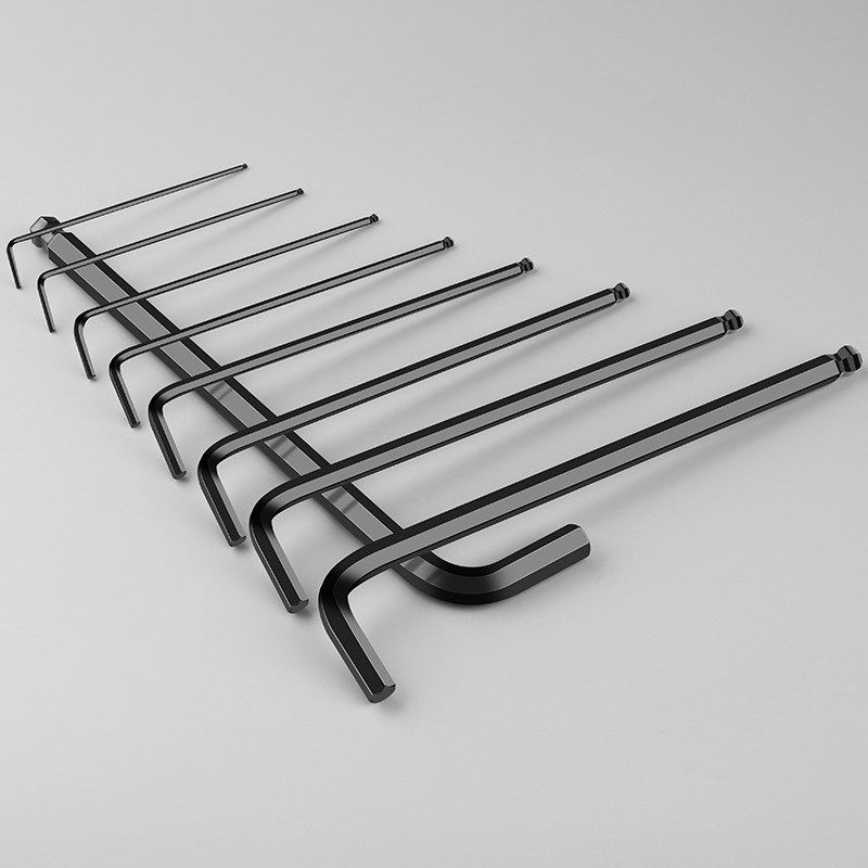 福冈单支内六角扳手一支加长平头球头内6角螺丝刀工具方板手单只