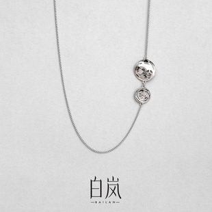 白岚花影项链925银长款 气质饰品首饰XL5552 毛衣链女小众精致新品