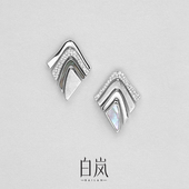 白岚云川耳钉925银母贝耳环精致气质耳饰耳坠女士轻奢设计ED4486