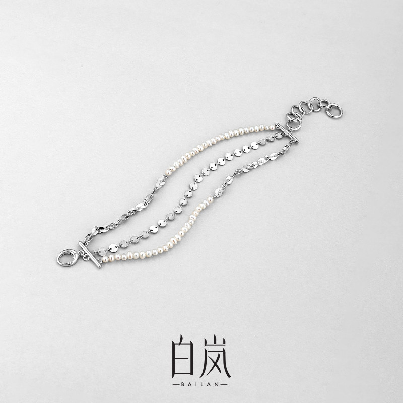 白岚流珠手链925银淡水珍珠配饰女新款小众轻奢设计首饰SL3494