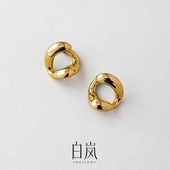 白岚和合耳钉女925银轻奢小众设计感新款 耳扣耳饰耳环ED4167 爆款