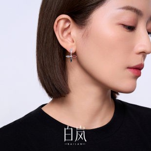 小众饰品ED4681 7月上新 白岚厝色花砖耳钉玛瑙耳环耳饰女新款