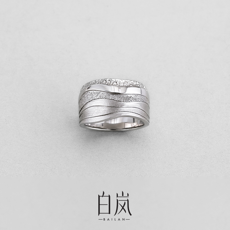 白岚云川戒指925银首饰配饰小众戒圈女士高级新款百搭饰品QL3596