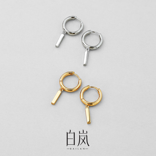 白岚耳环女新款耳钉简约时尚轻奢小众设计高级感耳饰ED2912-T