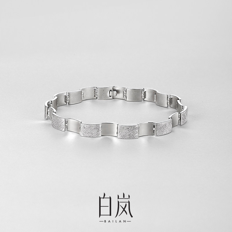 白岚银瓦手链925银手镯女轻奢小众精致气质新款饰品配饰SL3720