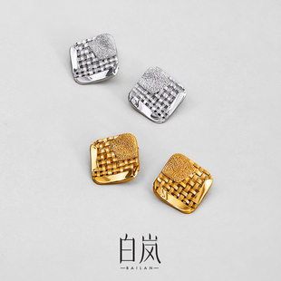 白岚厝影耳钉925银耳环耳饰女气质饰品高级感轻奢设计首饰ED4634